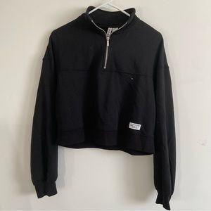 H&M Half-Zip Black sweatshirt-Ladies